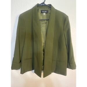 Black label Evan Picone women’s 16 green suit, blazer jacket lined work, casual